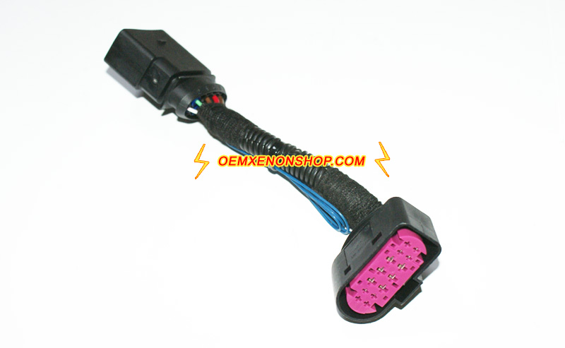 Skoda Octavia Mk3 Adapter Adaptors Wiring Harness Cable For Halogen Headlamp Upgrade to Xenon Headlight