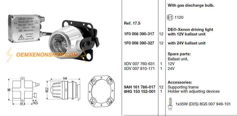 Hella Premium Module DE Xenon Built-in headlights  Ballast  Bulb