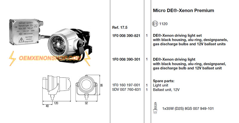 Hella Micro DE-Xenon Premium Driving light Xenon Parts
