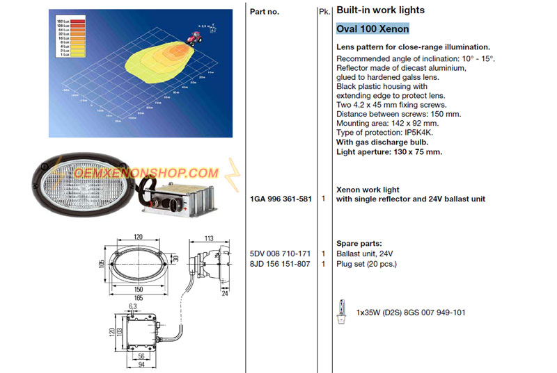 Oval 100 Xenon Ballast Bulb