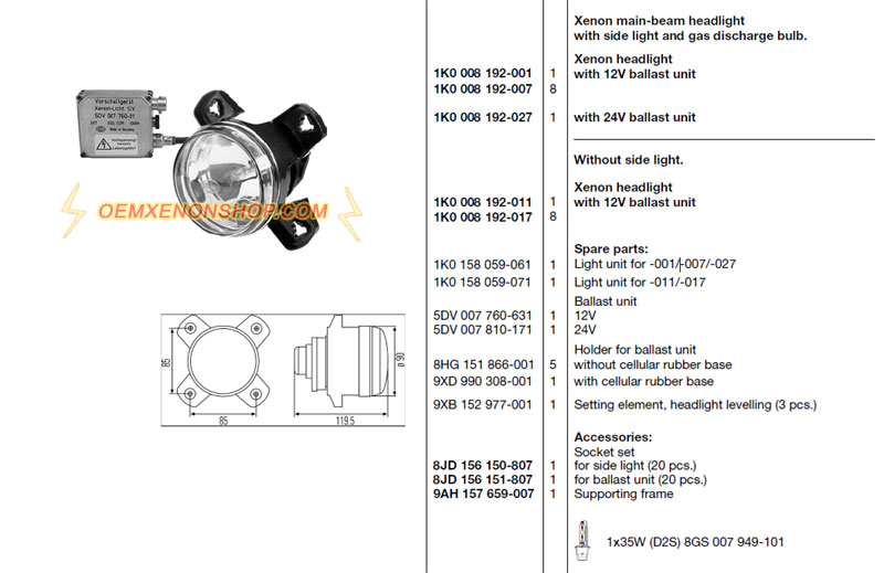 HellaXenon main-beam headlight ballast bulb