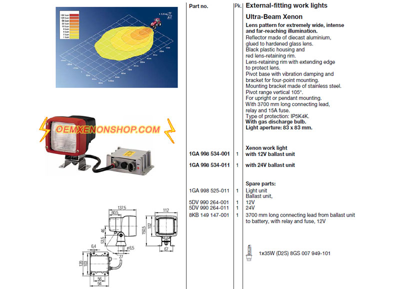 Hella Ultra-Beam Xenon Ballast Bulb