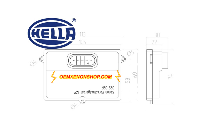 Hella 5DV 008 855-001 Ballast Xenon HID Lamp Control Unit Module Box