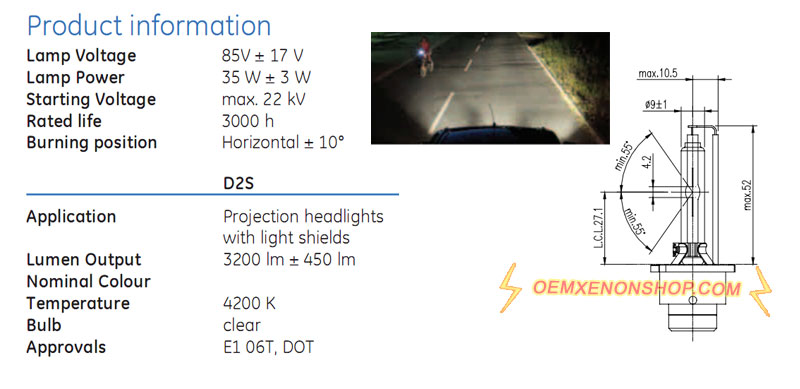 GE 53500 D2S HID Xensation Bulbs