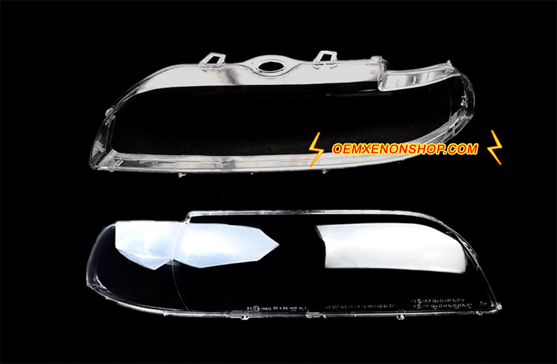 1999-2003 BMW 5Series E39 520 525 528 530 Replacement Headlight Lens Cover Plastic Lenses Glasses 63128375306 AM-26732878 63128386560