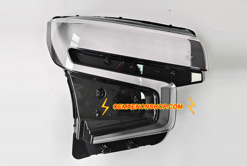 2021-2024 Chevrolet Chevy Tahoe Suburban Full LED Headlight Lens Cover Foggy Yellow Plastic Lenses Glasses Replacement 84934279 , 85547100 , 85002066 , 85004143 , 85004144 , 85123921 