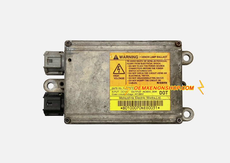 1998-2001 Infiniti I30 I35 A33 Gen3 OEM HID Xenon Headlight Low Beam D2R Ballast Control Unit Module 26056-3Y005, 26055-3H001, 26055-8L510 , HLB351D12-7