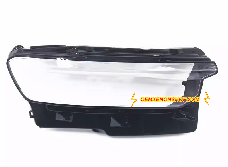 2021-2025 Jeep Grand Cherokee WL74 WL75 OEM Full LED Headlight Lens Cover Foggy Yellow Plastic Lenses Glasses Replacement 68376992AE , 68376992AH , 68606228AA , 68376993AE , 68376993AD, 68376993AC, 68376993AB , 68584656AC , 68584659AC , 68376987AG, 68376993AG , 68376980AF , 68606229AA , P68584656AC , 68376975AF