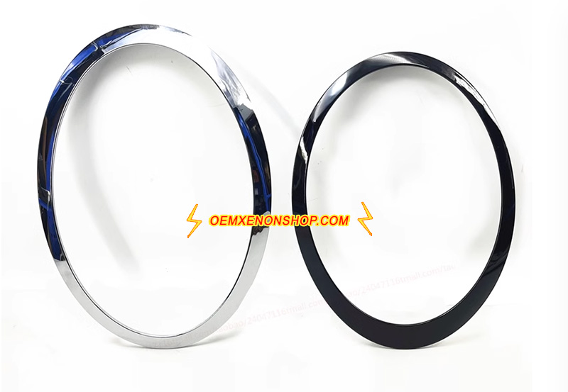 2007-2012 Mini One Coopers Hatch R55 R56 R57 R58 R59 OEM Headlight Trim Ring Surround Chrome BEZEL 51137149905, 51137149906