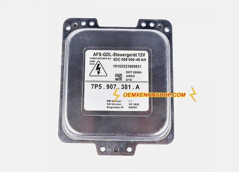 2011-2014 Porsche Cayenne 958.1 Original Bi-Xenon Adaptive AFS HeadLight Xenon D1S Control Unit Module 7P5907381A , 5DC009060-40AH