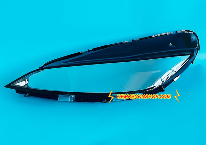 2024-2026 Tesla Model 3 Highland Matrix Full LED Headlight Lens Cover Foggy Yellow Plastic Lenses Glasses Replacement LB82217, LB77638, 1760889-00-E , 694087-00-G , 1760888-00-E , 1514952-00-D, 1694086-98-F, 1694086-98, 1694086, 169408600F , 1802471-31-D , 1563713-00-C , 1532925-02-C , 1694086-00-G