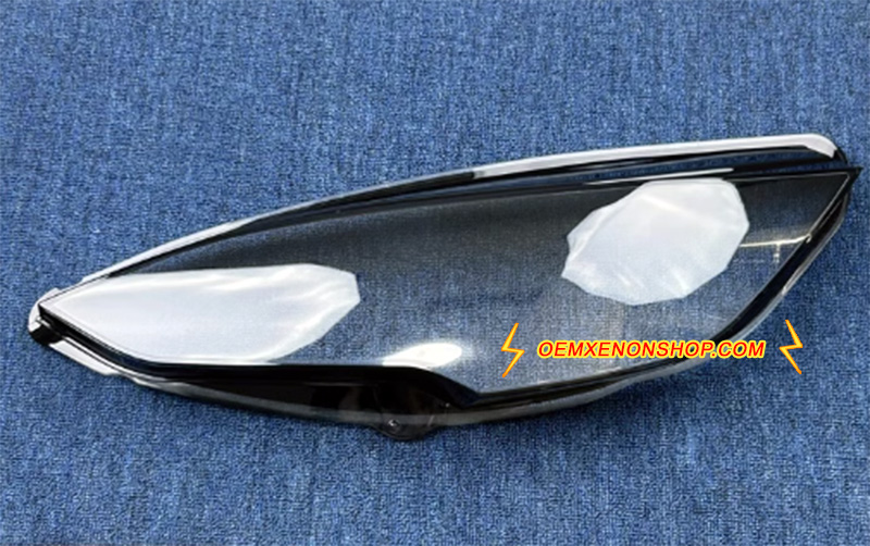 2012-2015 Tesla Model S P85 P90 P100 P60 LED Headlight Lens Cover Foggy Yellow Plastic Lenses Glasses Replacement 1583713-00-D , 156371400 , 1563714-00-e