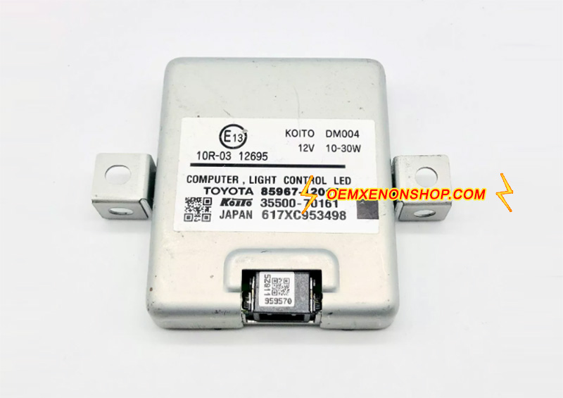 2016-2021 Toyota Land Cruiser J200 LC200 Second Facelift OEM LED Headlight Low Beam Ballast Control Unit Computer Module 35500-70161, 85967-12010 , 4YUXC007345 , Koito DM004 , 81107-53750 , 85967-02020 , 35500-17856 , 854967AL060