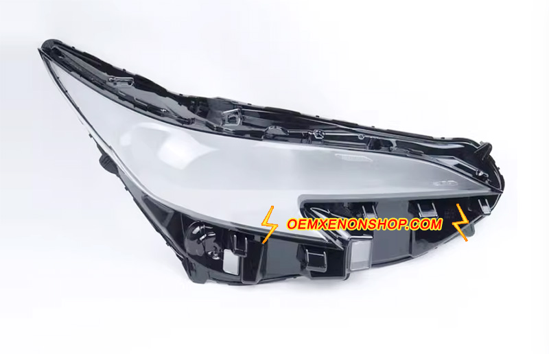 2021-2025 Toyota Sienna XL40 Mk4 LED Projector Headlight Lens Cover Plastic Lenses Glasses Protector Replacement 81110-08120 , 81150-08110 , 81110-08061 