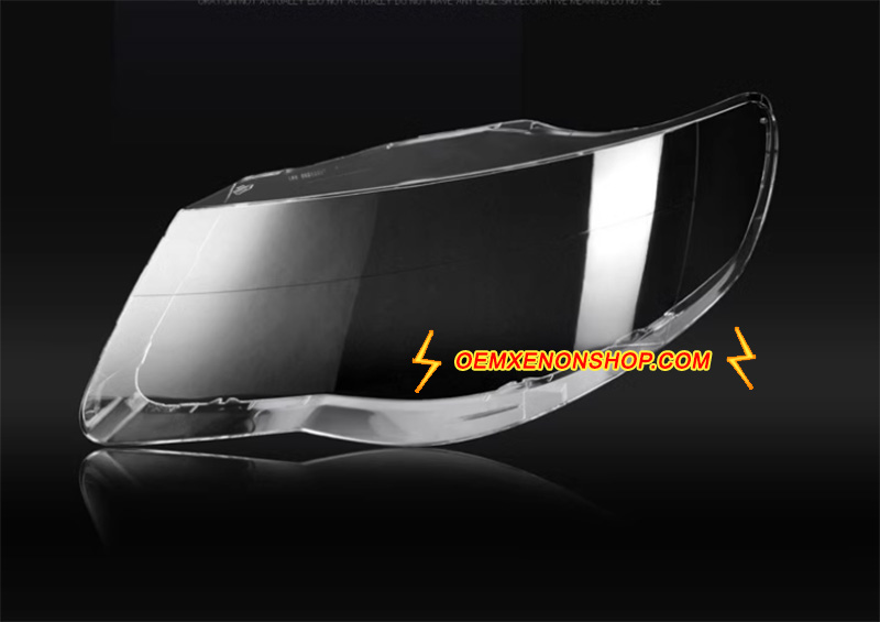 2007-2010 Volkswagen Touareg Mk1 7L Facelift Headlight Lens Cover Foggy Yellow Plastic Lenses Glasses Replacement 7L6941040E , 7L6941031E , 7L6941031B , 7L6941031E , 7L6941031AA , 1ZS009452-05 , 7L6941032B 