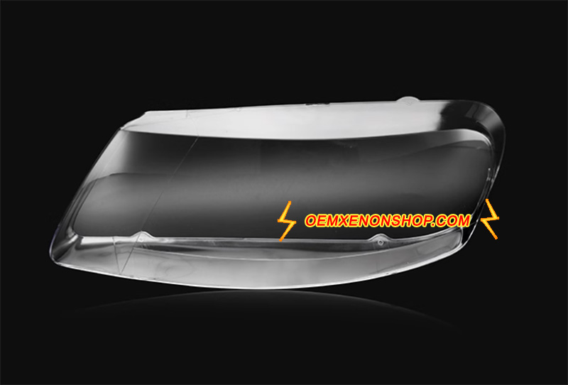2002-2006 Volkswagen Touareg Mk1 7L Headlight Lens Cover Foggy Yellow Plastic Lenses Glasses Replacement 7L6941018BK , 89308531 , 7L6941015BH , 7L6941016BH , 7L6941015CL , 7L6941015BQ , 7L6941017BQ , 89308545 , 89308541 , 7L6941016BP , 7L6941015CK , 7L6941016CP 