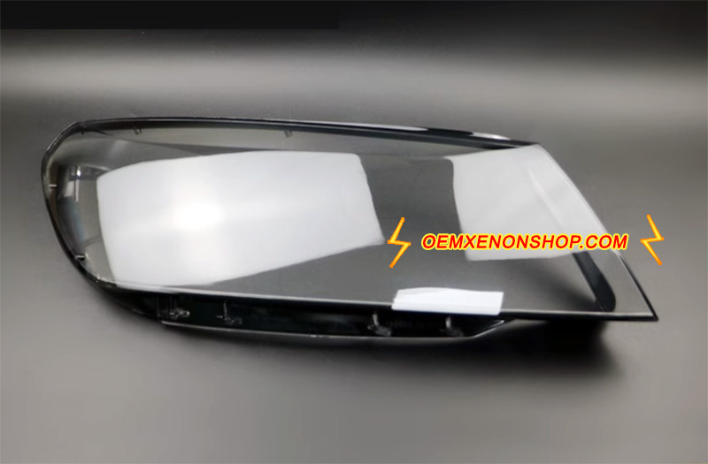 2015-2017 VW Touareg Mk2 7P Facelift Headlight Lens Cover Foggy Yellow Plastic Lenses Glasses Replacement 7P0941751 , 7P0941752