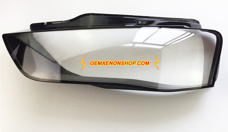 2012-2015 Audi A4 B8.5 S4 RS4 Headlight Lens Cover Foggy Yellow Plastic Lenses Glasses Replacement