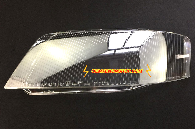 1997-2002 Audi A6 Allroad C5 Headlight Lens Cover Foggy Yellow Plastic Lenses Glasses Replacement