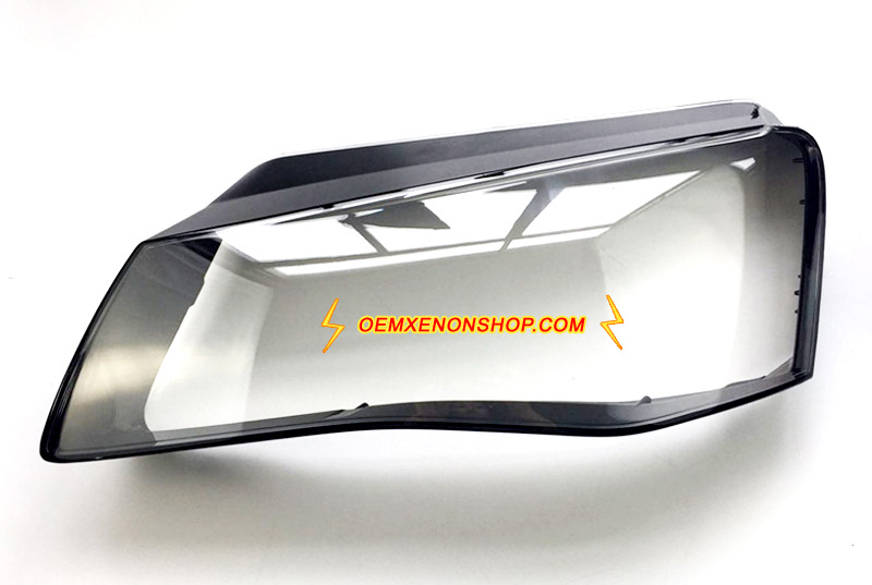 2009-2012 Audi A8 S8 D4 Headlight Lens Cover Plastic Lenses Glasses Yellowish Scratched Lenses Crack Cracked Broken Fading Faded Fogging Foggy Haze Aging Replacement Repair
