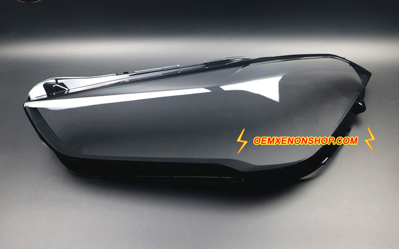 BMW X1 F48 LED Headlight Lens Cover Cracked Foggy Yellow Plastic Lenses Glasses Replacement