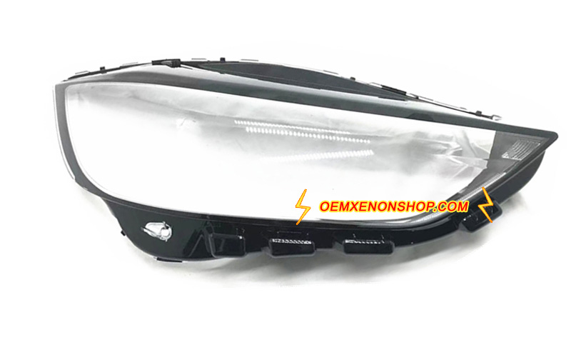 2019-2021 Ford Edge LED Headlight Lens Cover Foggy Yellow Plastic Lenses Glasses Replacement