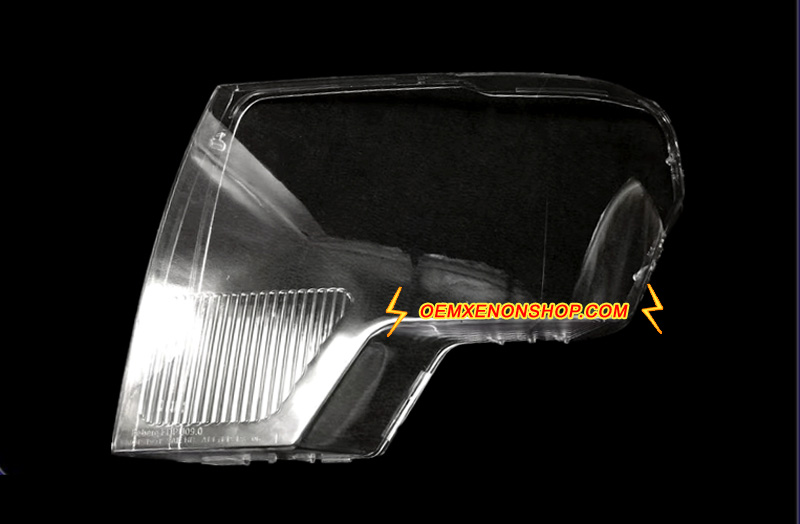 2009-2014 Ford F150 Lobo Headlight Lens Cover Foggy Yellow Plastic Lenses Glasses Replacement