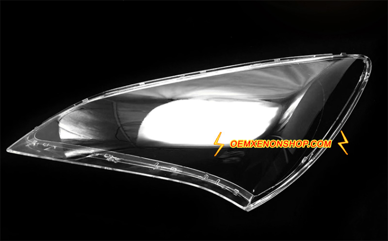 2008-2010 Hyundai Genesis Coupe Headlight Lens Cover Plastic Lenses Glasses Shell Restoration Protectors Replacement