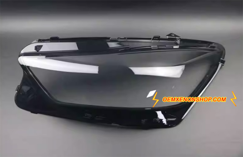 2019-2023 Mercedes-Benz AMG GT4 Coupe X290 GT43 GT53 GT63 Headlight Lens Cover Foggy Yellow Plastic Lenses Glasses Replacement