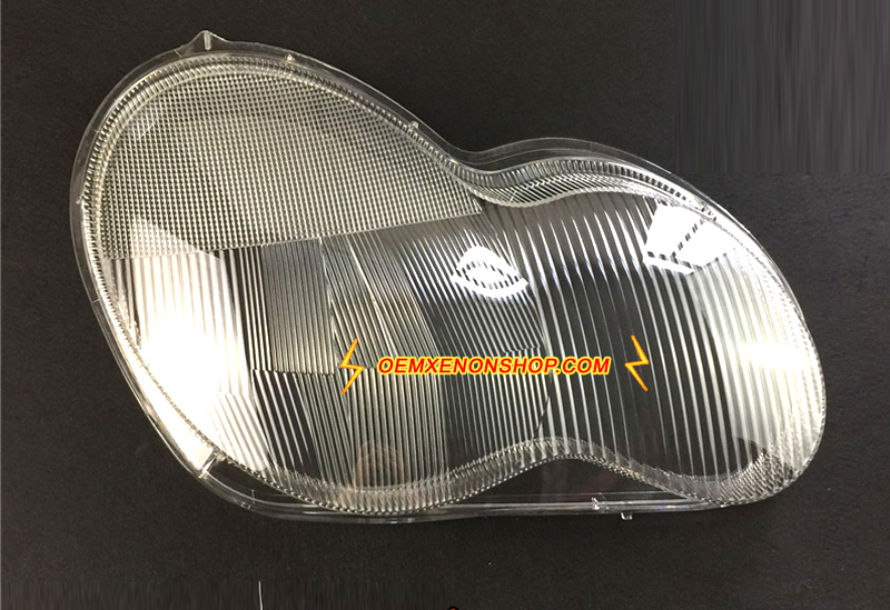 2000-2003 Mercedes-Benz C-Class W203 Headlight Lens Cover Foggy Yellow Plastic Lenses Glasses Replacement