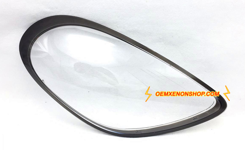 Porsche Cayman 981 Boxster Headlight Lens Cover Foggy Yellow Plastic Lenses Glasses Replacement