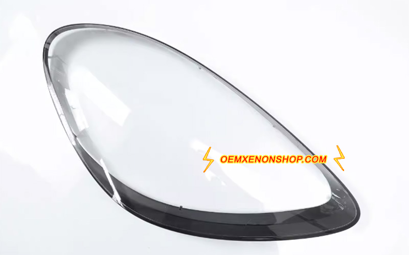 2017-2023 Porsche Cayman 718 GTS GT4 982 Boxster Sypder Headlight Lens Cover Foggy Yellow Plastic Lenses Glasses Replacement