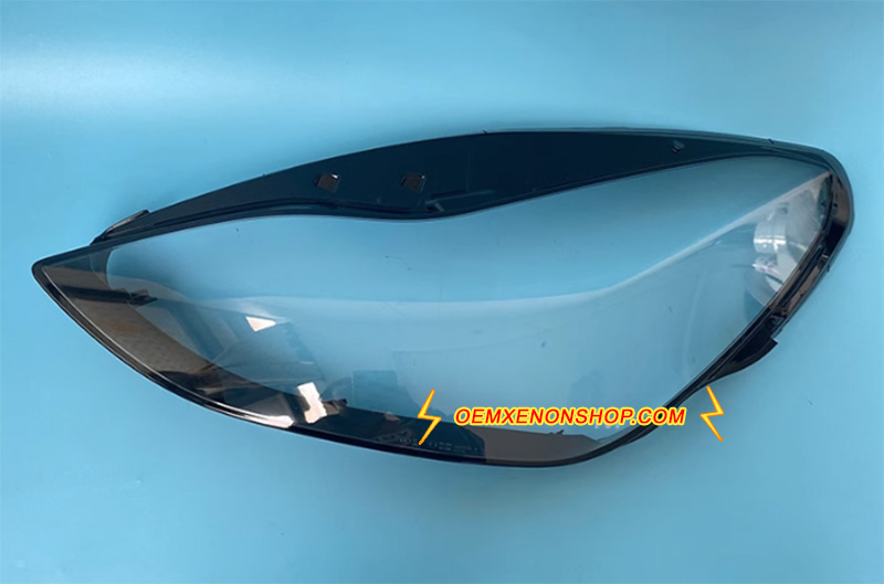 2020-2023 Tesla Model Y LED Headlight Lens Cover Foggy Yellow Plastic Lenses Glasses Replacement