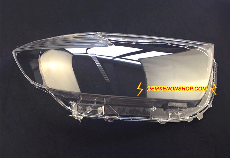 2007-2011 Toyota Highlander XU40  Headlight Lens Cover Foggy Yellow Plastic Lenses Glasses Replacement