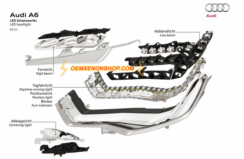 A6 OEM LED Headlight