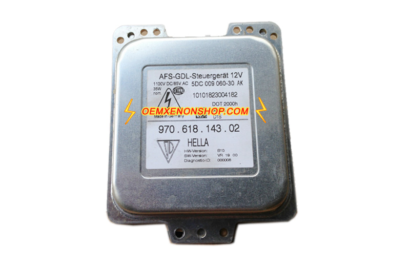 2009-2013 Porsche Panamera 970 G1 OEM Bi-Xenon AFS HID Dynamic Corning HeadLight Ballast Control Unit Module 97061814301 , 5DC009060-30 AJ , 97061814302 , 5DC009060-30 AK AL